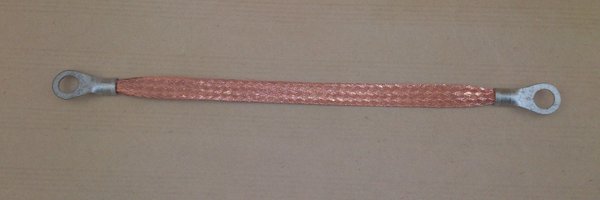 Masseband Kupferband 6mm² 20cm lang M8 Loch Ringkabelschuh